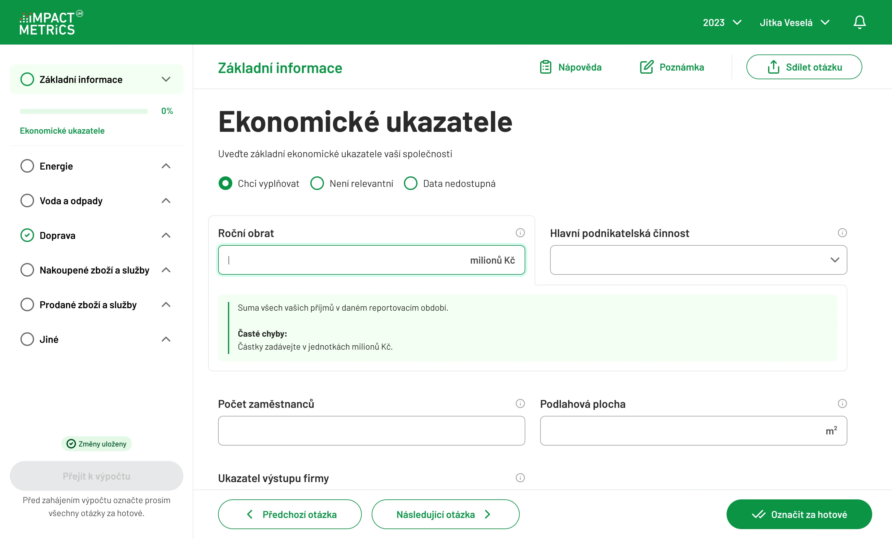 Impact Metrics Platforma